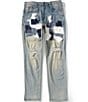 AKOO Nobel Slim-Fit Patchwork Jeans - Image 1