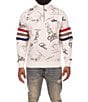 AKOO Regal Printed Graphic Quarter Zip Terry Sweatshirt - Image 1