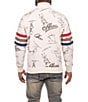 AKOO Regal Printed Graphic Quarter Zip Terry Sweatshirt - Image 2