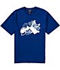 AKOO Royal Graphic Denim Applique Signature Logo Cotton Jersey T-Shirt - Image 1