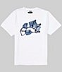 AKOO Royal Graphic Denim Applique Signature Logo Cotton Jersey T-Shirt - Image 3