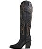 Color:Black - Image 4 - Alamo Leather Tall Western Boots