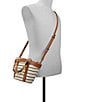 ALDO Avenue Striped Resort Bamboo Handle Chain Contrast Trim Satchel Bag, Color:Nautical - Image 4