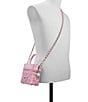 Color:Bright Pink - Image 4 - Barbie Vanity Iridescent Top Handle Crossbody Bag
