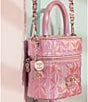 Color:Bright Pink - Image 6 - Barbie Vanity Iridescent Top Handle Crossbody Bag