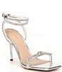 Color:Silver - Image 1 - Barrona Rhinestone Bow Metallic Dress Sandals