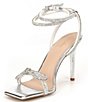 Color:Silver - Image 4 - Barrona Rhinestone Bow Metallic Dress Sandals