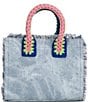 ALDO Beach Getaway Denim Satchel Bag, Color:Denim - Image 2