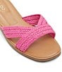 Color:Bright Pink - Image 6 - Caria Raffia Flat Slides