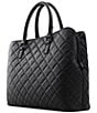 Color:Black - Image 2 - Chipper Quilted Laptop Crossbody Tote bag