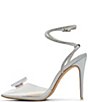 Color:Silver - Image 4 - Chrysalis Butterfly Clear Vinyl Rhinestone Strap Dress Pumps