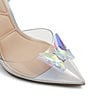 Color:Silver - Image 6 - Chrysalis Butterfly Clear Vinyl Rhinestone Strap Dress Pumps