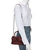 ALDO Decadencee Small Satin Bow Top Handle Satchel Bag, Color:Dark Red - Image 4