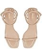 Color:Bone - Image 5 - Dime Patent Square Toe Dress Sandals