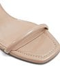 Color:Bone - Image 6 - Dime Patent Square Toe Dress Sandals