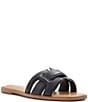 Color:Oxford - Image 1 - Elenaa Leather Flat Slide Sandals