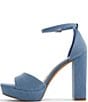 Color:Denim Blue - Image 4 - Enaegyn 2.0 Denim Ankle Strap Platform Block Heel Sandals