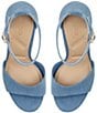 Color:Denim Blue - Image 5 - Enaegyn 2.0 Denim Ankle Strap Platform Block Heel Sandals
