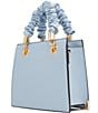 Color:Light Blue - Image 2 - Gecelaax Butterfly Rhinestone Embellished Satchel Bag