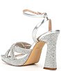 Color:Silver - Image 3 - Glimma Metallic Rhinestone Platform Dress Sandals