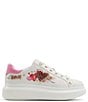 Color:Pink/White - Image 2 - Heartstep Applique Platform Sneakers