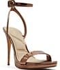 Color:Mirror Bronze - Image 1 - Katelina Metallic Patent Ankle Strap Platform Dress Sandals