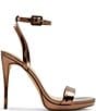Color:Mirror Bronze - Image 2 - Katelina Metallic Patent Ankle Strap Platform Dress Sandals