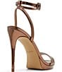 Color:Mirror Bronze - Image 3 - Katelina Metallic Patent Ankle Strap Platform Dress Sandals