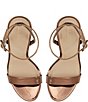 Color:Mirror Bronze - Image 4 - Katelina Metallic Patent Ankle Strap Platform Dress Sandals