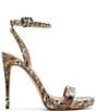 Color:Brown Multi Patent - Image 2 - Katelina Printed Patent Ankle Strap Dress Sandals