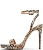 Color:Brown Multi Patent - Image 4 - Katelina Printed Patent Ankle Strap Dress Sandals
