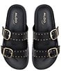 Color:Black - Image 5 - Kravis Leather Studded Double Banded Sandals