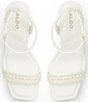Color:White - Image 5 - Lulu Pearl Platform Dress Sandals