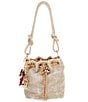 ALDO Marveloo Small Rhinestone Chain Drawstring Bucket Bag - Image 1