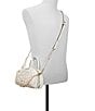ALDO Michellie Pearl Floral Top Handle Chain Satchel Bag, Color:White - Image 4