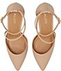 ALDO Milley Leather Ankle Wrap Block Heel Pumps - Image 5
