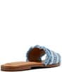 Color:Washed Denim - Image 3 - Nalani Denim Fringe Slide Sandals