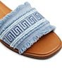 Color:Washed Denim - Image 6 - Nalani Denim Fringe Slide Sandals
