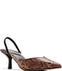 ALDO Olivia Snake Embossed Slingback Pointed Toe Pumps - Image 1
