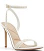 Color:White - Image 1 - Perlea Pearl Beaded Ankle Strap Dress Sandals