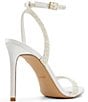 Color:White - Image 3 - Perlea Pearl Beaded Ankle Strap Dress Sandals