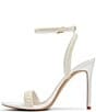 Color:White - Image 4 - Perlea Pearl Beaded Ankle Strap Dress Sandals