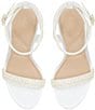 Color:White - Image 5 - Perlea Pearl Beaded Ankle Strap Dress Sandals