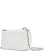 Color:White - Image 2 - Rhinestone and Charm Embellished Digilovebggx Crossbody Bag