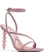 Color:Glitter Pink - Image 1 - Tiffania Heart Heel Ornament Glitter Strap Dress Sandals