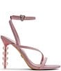 Color:Glitter Pink - Image 2 - Tiffania Heart Heel Ornament Glitter Strap Dress Sandals