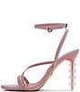 Color:Glitter Pink - Image 4 - Tiffania Heart Heel Ornament Glitter Strap Dress Sandals