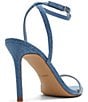 Color:Blue - Image 3 - Tulipa Denim Rhinestone Strap Dress Sandals