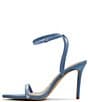 Color:Blue - Image 4 - Tulipa Denim Rhinestone Strap Dress Sandals