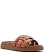 Color:Medium Brown - Image 1 - Wylalaendar Leather Slides